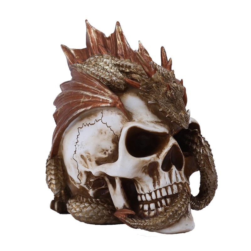 Skull Dragon Resin Figurine -  - đánh giá và giá Art Craft Bar
