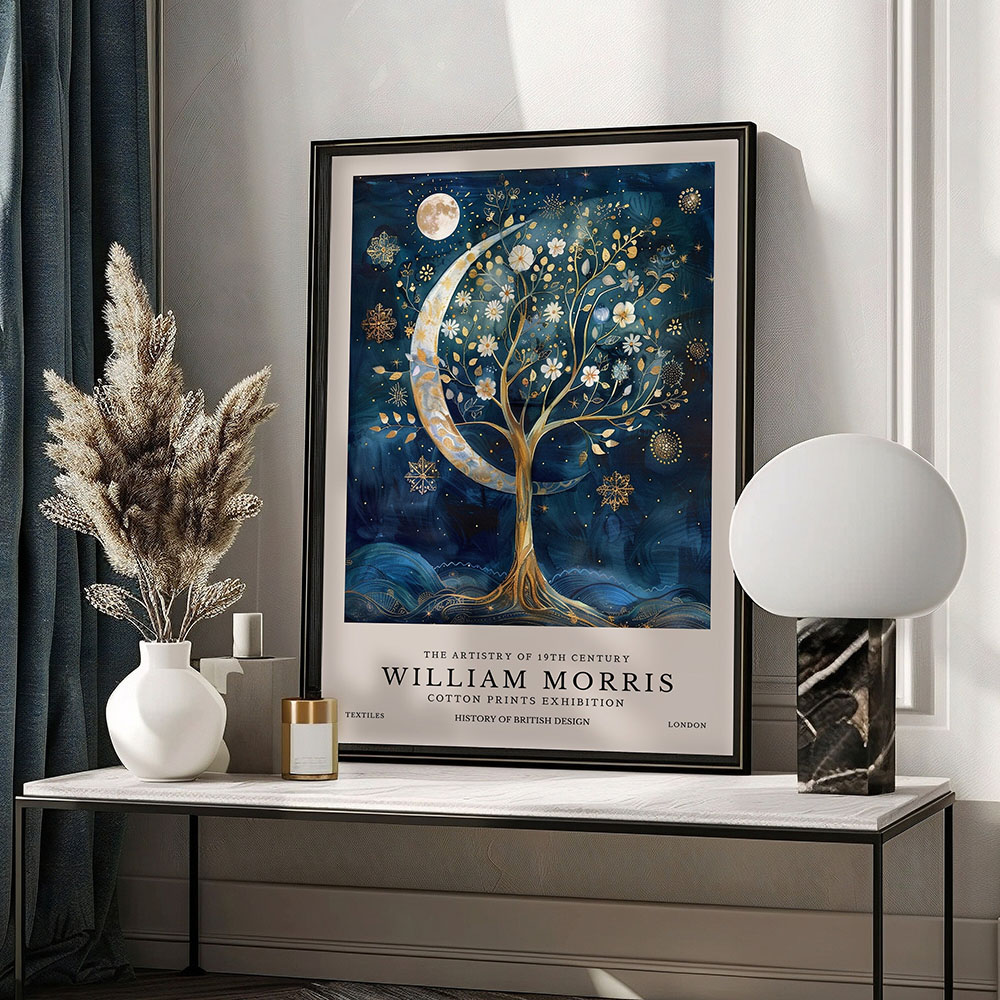 Retro William Morris Moon and  - đánh giá và giá Art Craft William Morris