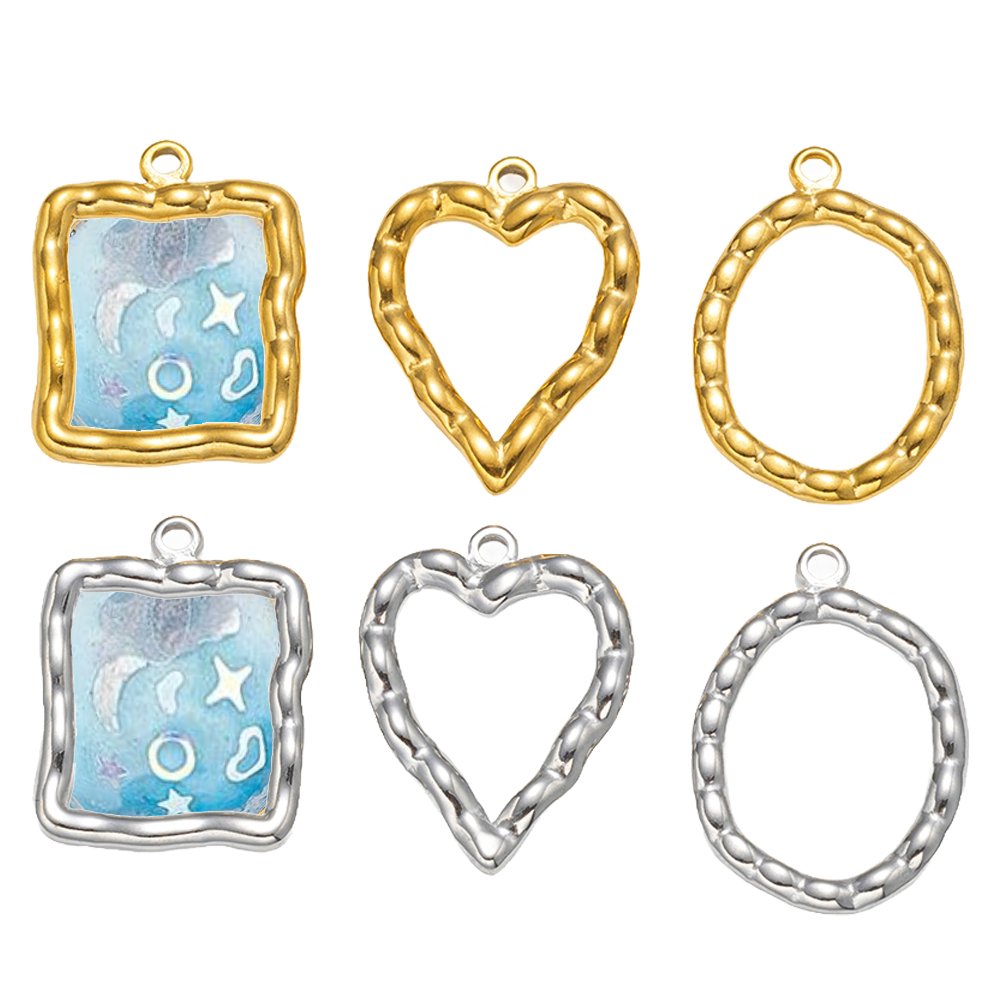 5pcs Stainless Steel Heart Rou - đánh giá và giá Art Craft Resin