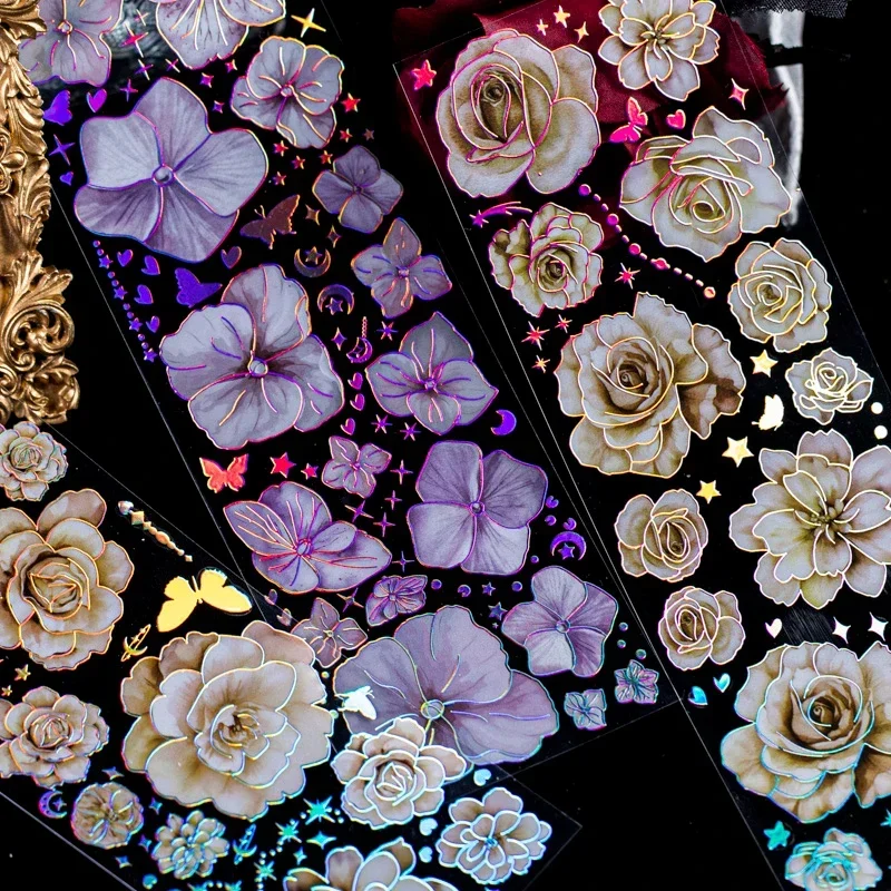 3pcs/pack Flowers Flat Sticker - đánh giá và giá Art Craft Stationery