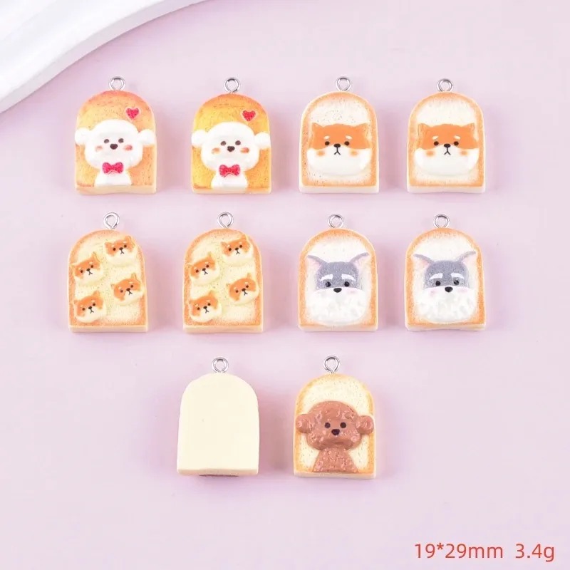 10Pcs Cute Toast Dog Resin Pen - đánh giá và giá Art Craft Resin