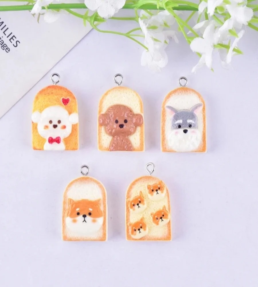 10Pcs Cute Toast Dog Resin Pen - đánh giá và giá Art Craft Resin