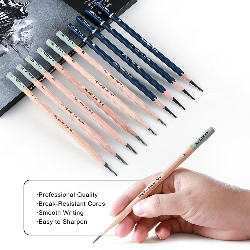 KALOUR 25/22pcs Sketching Penc - đánh giá và giá Sketching Charcoal Set