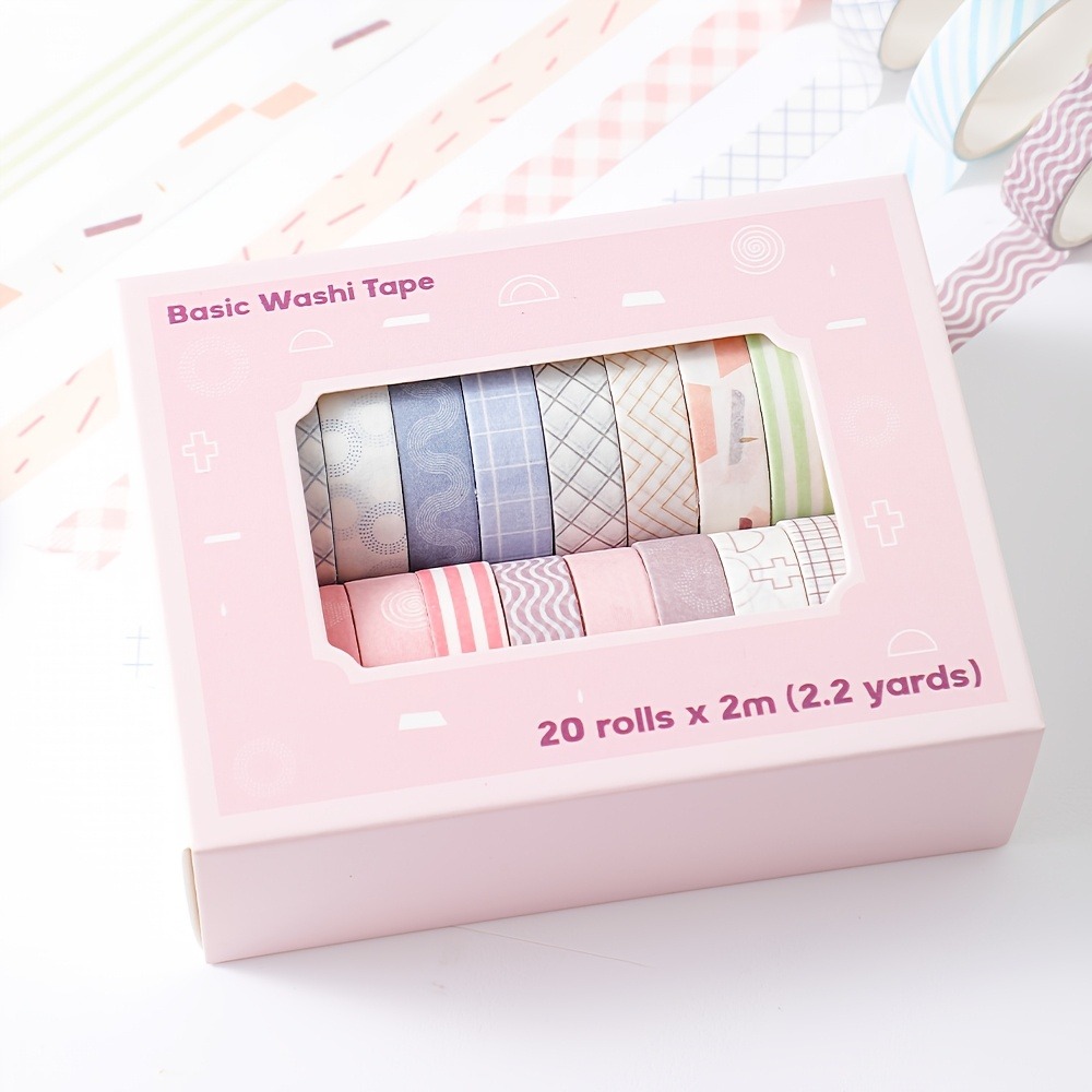 20 Rolls of Macaron Tape, 0.4i - đánh giá và giá Art Craft Stationery