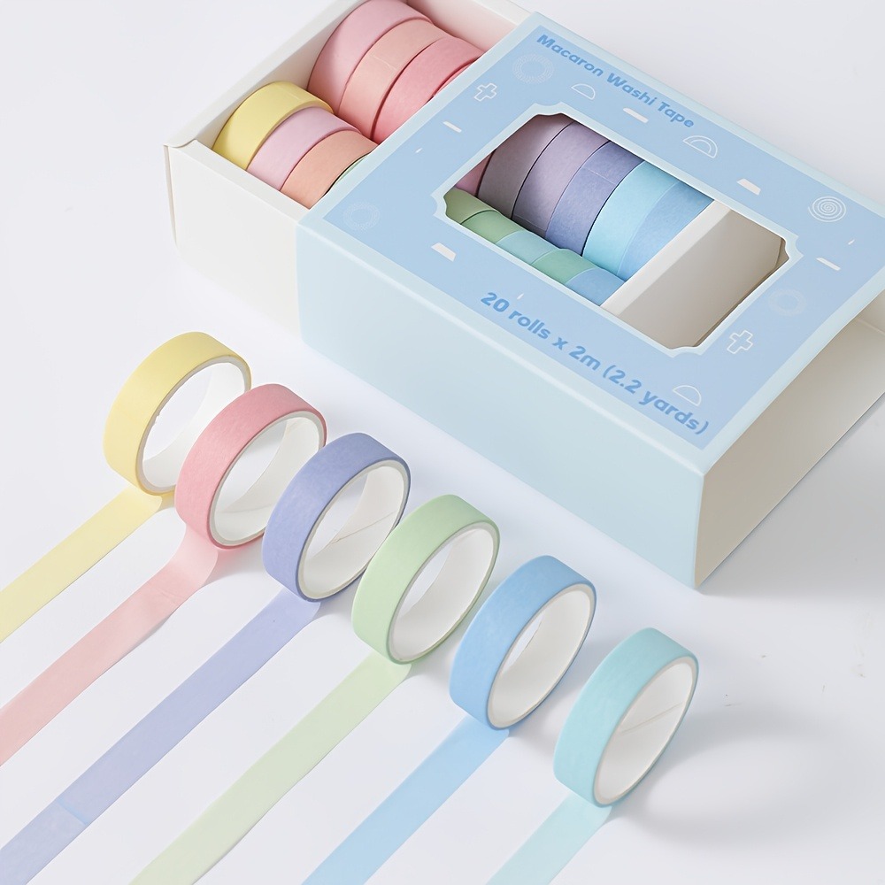 20 Rolls of Macaron Tape, 0.4i - đánh giá và giá Art Craft Stationery
