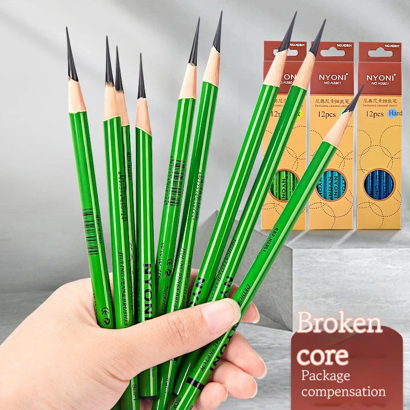 10/12Pcs Professional Sketchin - đánh giá và giá Sketching Charcoal Set