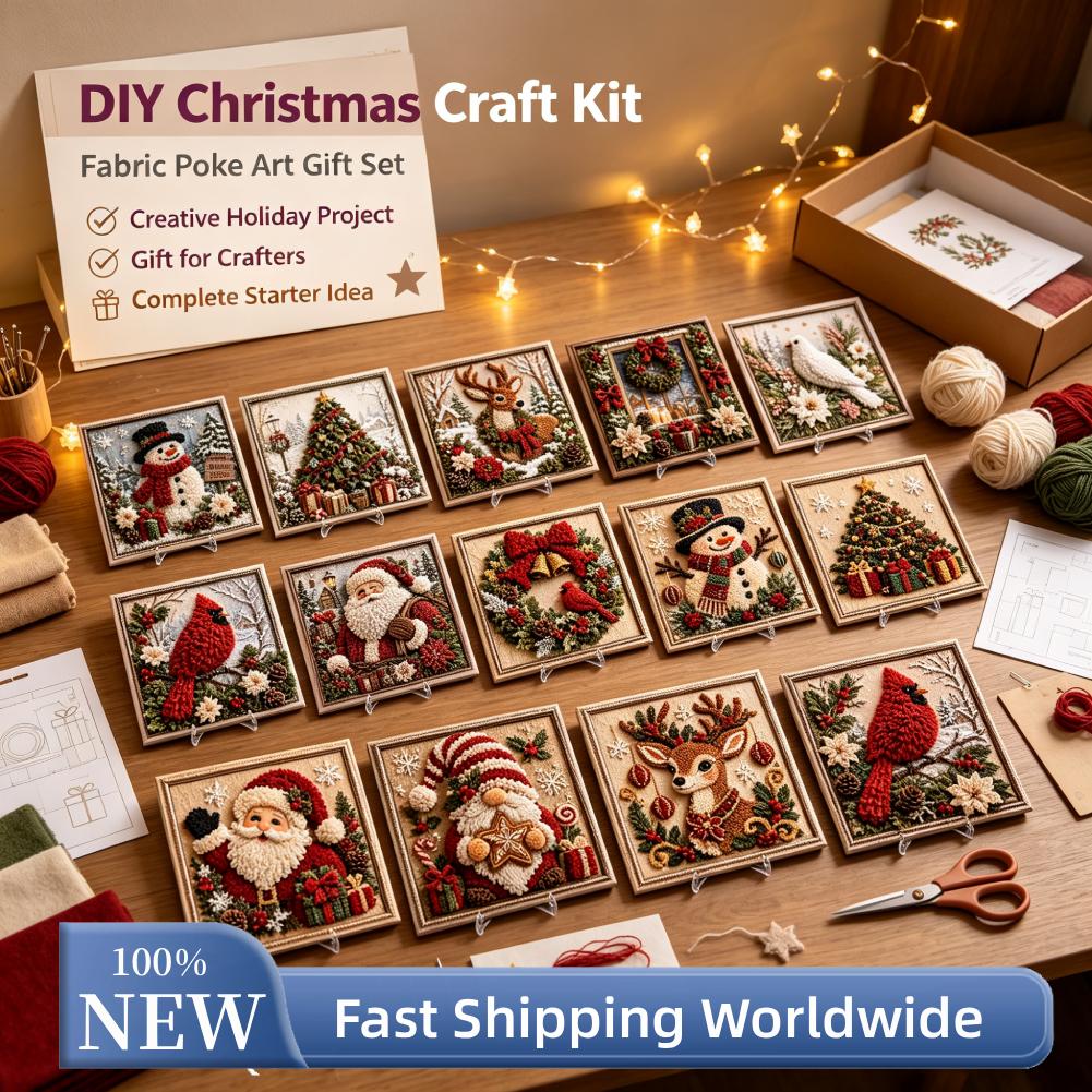 Christmas Fabric Poke Art Kit  - đánh giá và giá Art Craft Easter