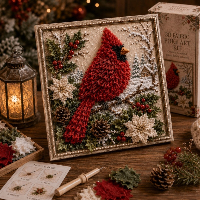 Christmas Fabric Poke Art Kit  - đánh giá và giá Art Craft Easter