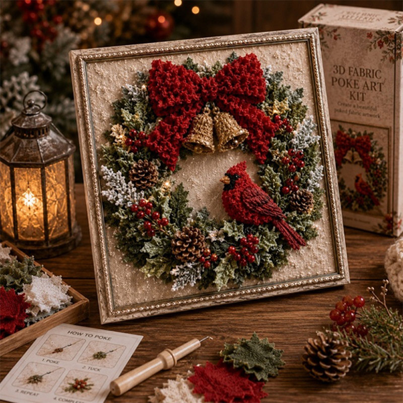 Christmas Fabric Poke Art Kit  - đánh giá và giá Art Craft Easter
