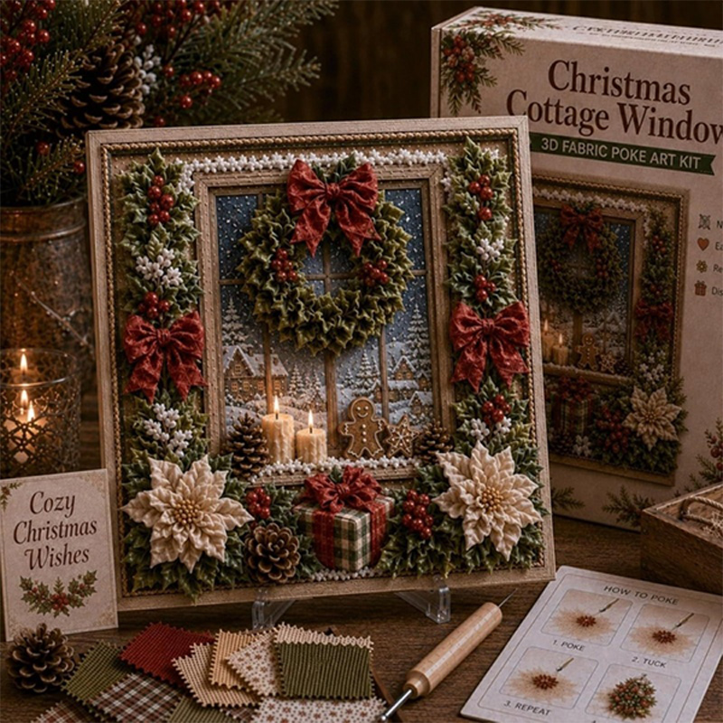 Christmas Fabric Poke Art Kit  - đánh giá và giá Art Craft Easter