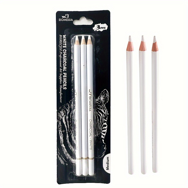 3/6pcsPiece White Charcoal Pen - đánh giá và giá Sketching Charcoal Set