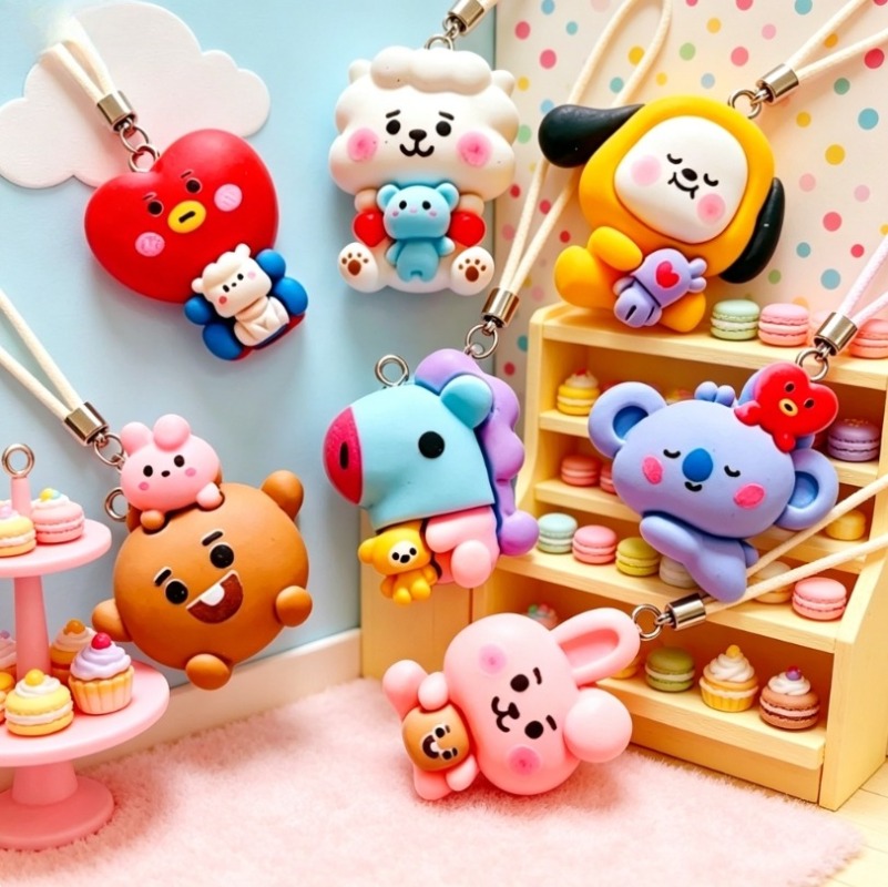 7pcs BT21 Resin Cartoon Charm  - đánh giá và giá Art Craft Resin
