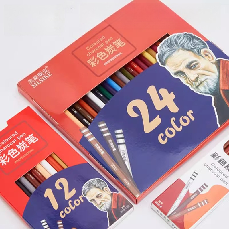 MLSIKE Color Charcoal Pencils  - đánh giá và giá Sketching Charcoal Set