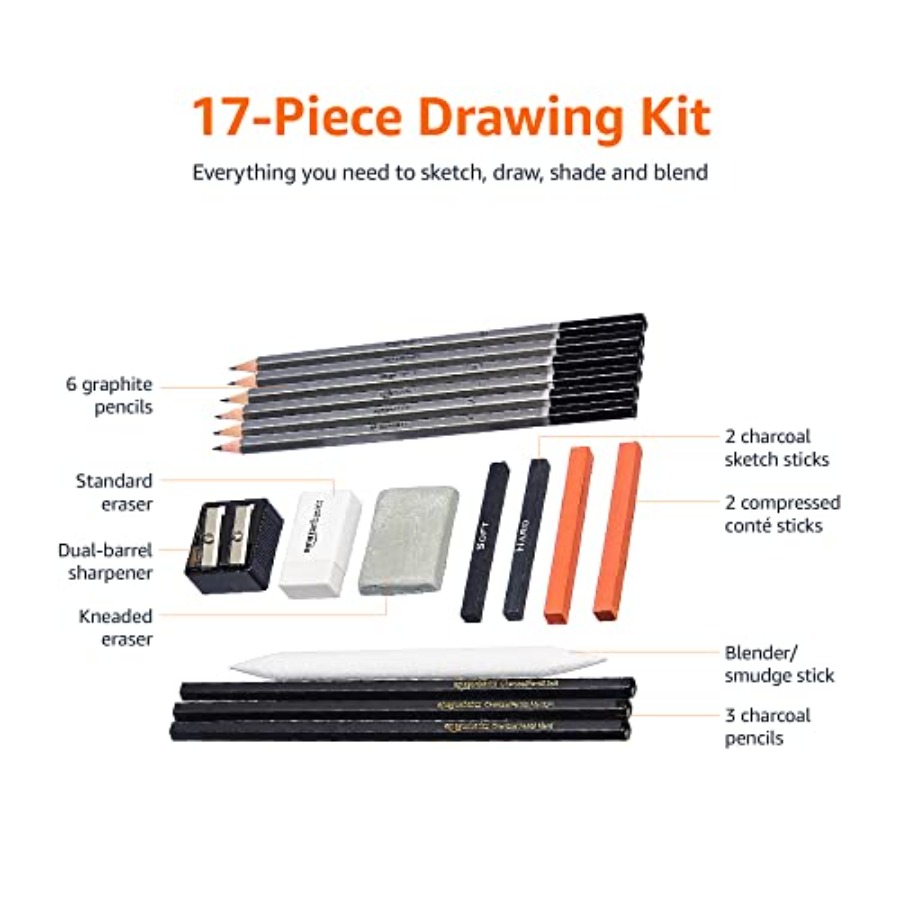 Sketching and Drawing Art Penc - đánh giá và giá Sketching Charcoal Set